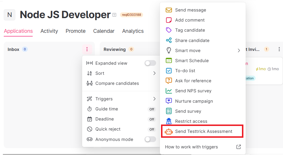 TestTrick Integration Step 3